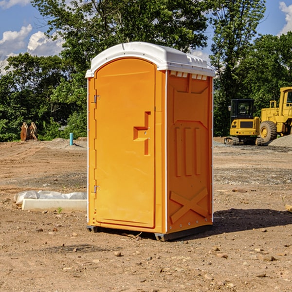 how often are the portable restrooms cleaned and serviced during a rental period in Flushing